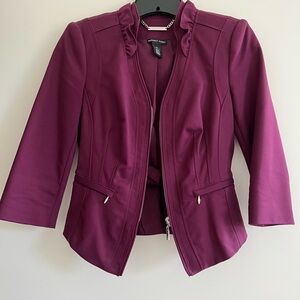 White House Black Market Women's burgundy blazer